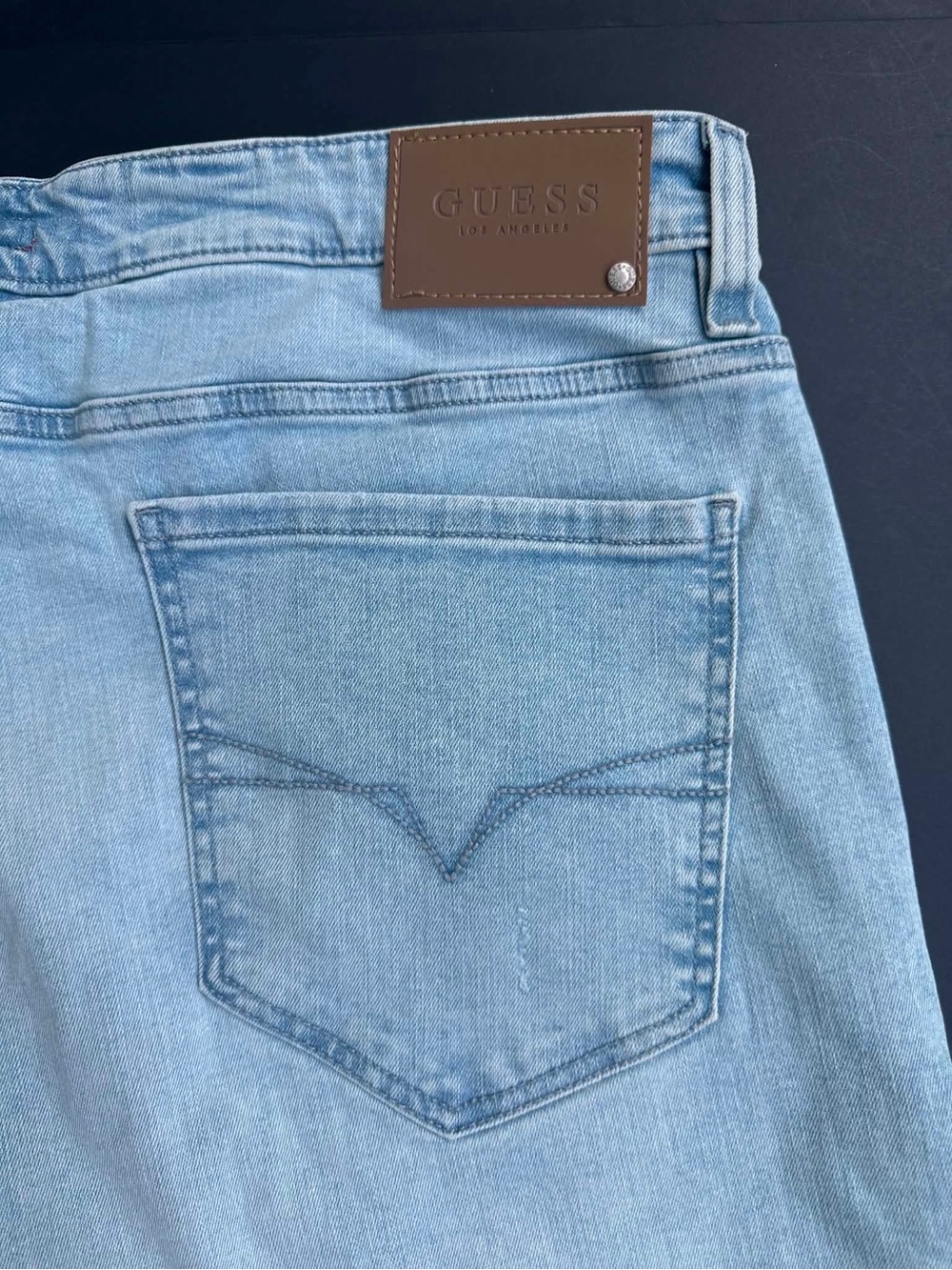 Guess Light Blue Distressed Denim Shorts SZ 40 - Picture 8 of 8